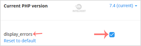 Reselhost | Habilitar ou desabilitar display_errors PHP CloudLinux Selector no Plesk