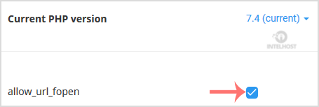 Reselhost | Habilitar ou desabilitar allow_url_fopen PHP CloudLinux Selector no Plesk