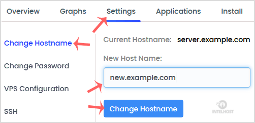 Reselhost | Como alterar o Hostname no Virtualizor