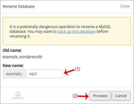 Reselhost | Como renomear uma base de dados no cPanel?