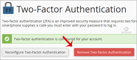 Reselhost | Como desativar a autenticação de dois fatores no cPanel