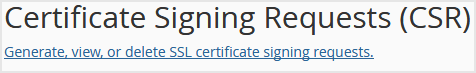 Reselhost | Como gerar Certificate Signing Request no cPanel