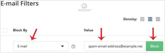 Reselhost | Como bloquear e-mail com Spam Filters no DirectAdmin