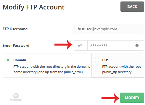 Reselhost | Como alterar a senha da conta FTP no DirectAdmin