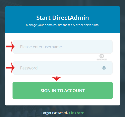 Reselhost | Como entrar no DirectAdmin