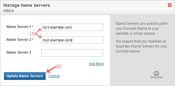 Reselhost | Atualizando o DNS Nameserver no NetEarthOne ou LogicBoxes