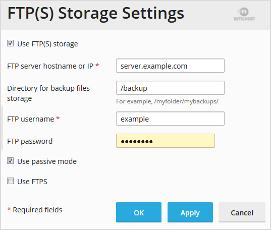 Reselhost | Como configurar um Backup FTP no Plesk