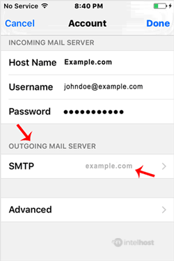 Reselhost | Como adicionar uma conta de e-mail cPanel no iPhone iOS