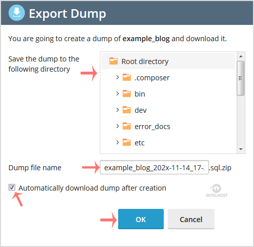 Reselhost | Como gerar um dump do banco de dados e baixar no Plesk