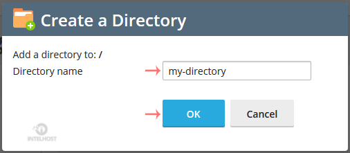 Reselhost | Criar um novo diretório ou arquivos no Plesk File Manager