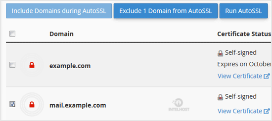 Reselhost | Como incluir ou excluir um domínio do AutoSSL no cPanel