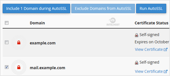 Reselhost | Como incluir ou excluir um domínio do AutoSSL no cPanel