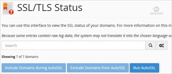 Reselhost | Como executar o AutoSSL para instalar um SSL no cPanel
