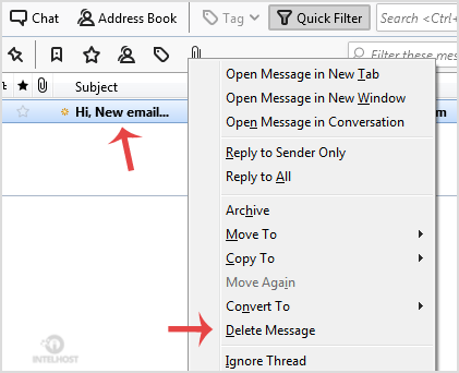 Reselhost | Como excluir mensagem de e-mail no Mozilla Thunderbird