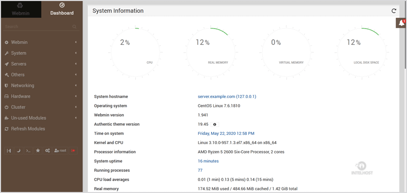 Reselhost | Como instalar Webmin no CentOS 7 ou CentOS 8