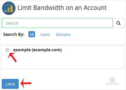 Reselhost | Como limitar a largura de banda do usuário do cPanel com WHM