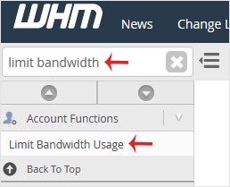 Reselhost | Como limitar a largura de banda do usuário do cPanel com WHM