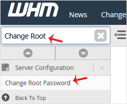 Reselhost | Como mudar a senha da conta raiz do WHM no WHM Root